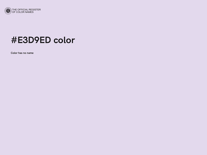 #E3D9ED color image