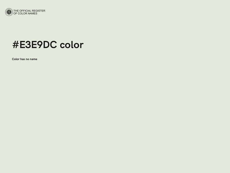 #E3E9DC color image