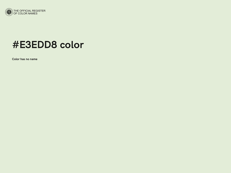 #E3EDD8 color image