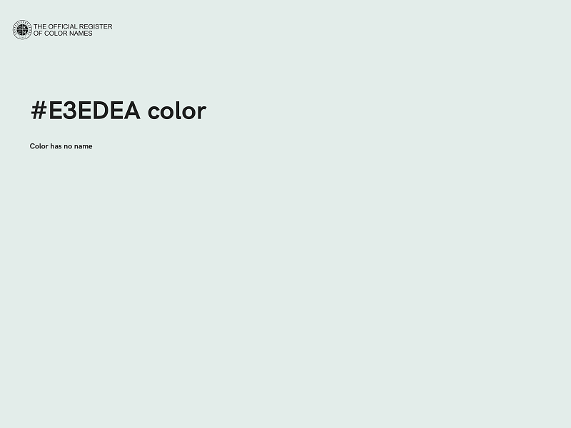 #E3EDEA color image