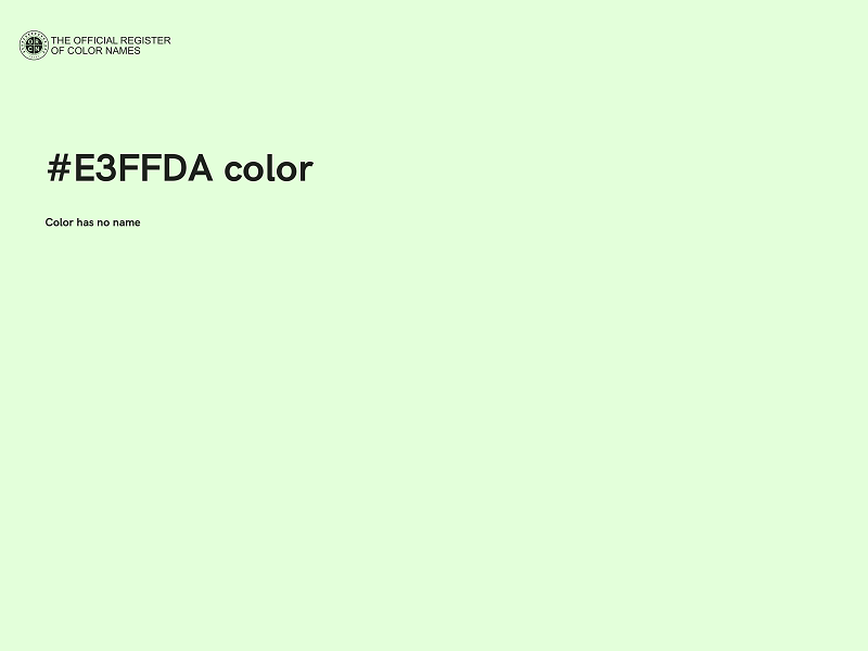 #E3FFDA color image