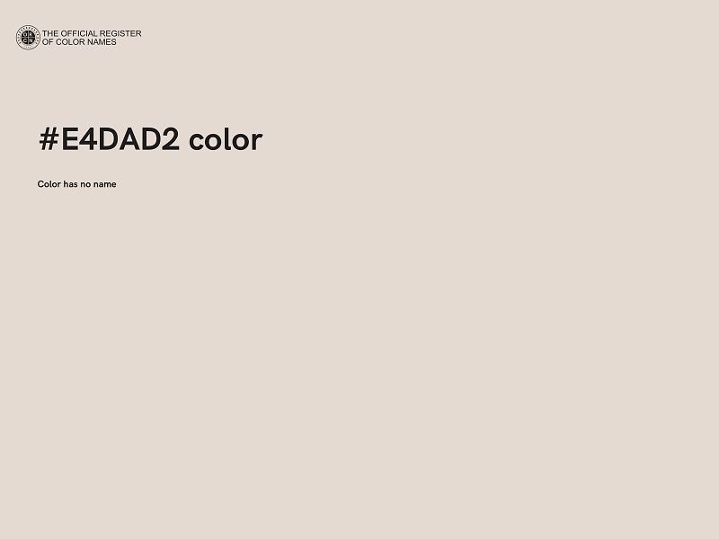 #E4DAD2 color image