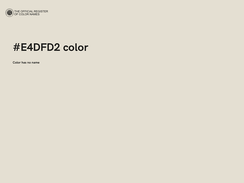 #E4DFD2 color image