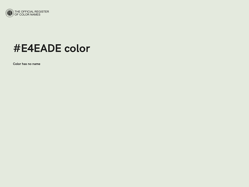 #E4EADE color image