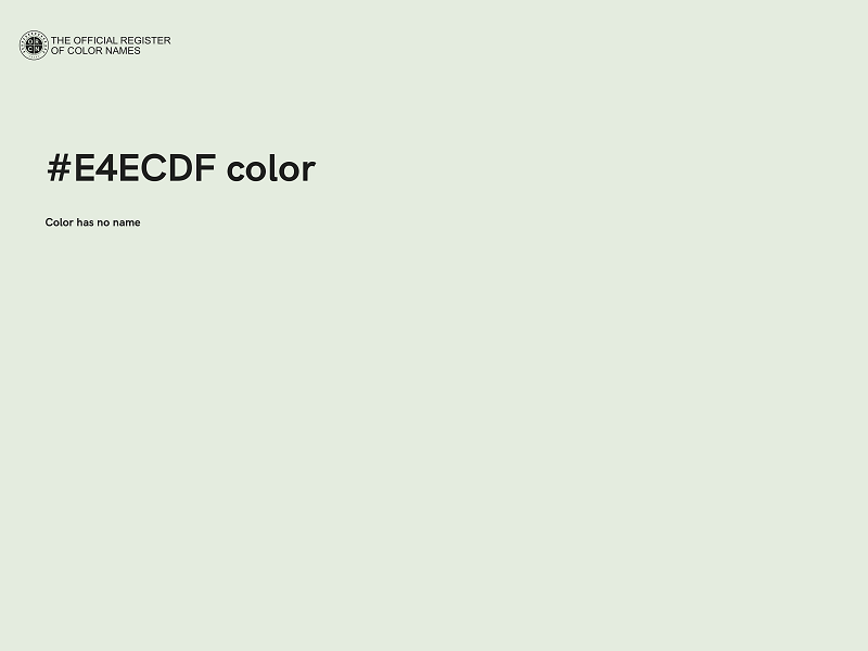 #E4ECDF color image