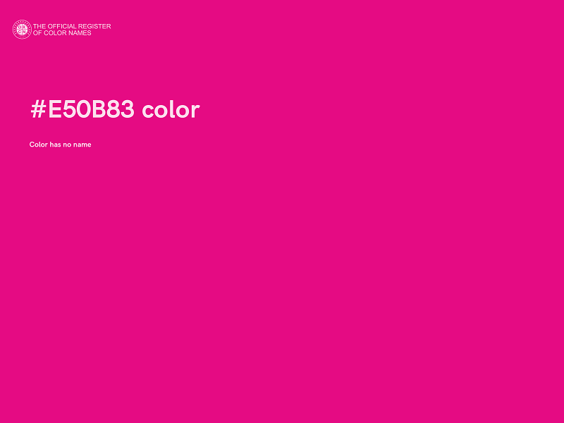 #E50B83 color image