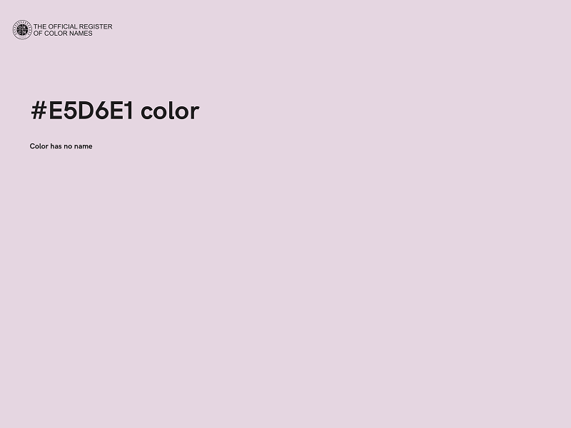 #E5D6E1 color image
