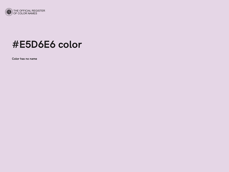 #E5D6E6 color image