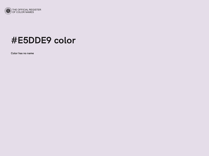 #E5DDE9 color image