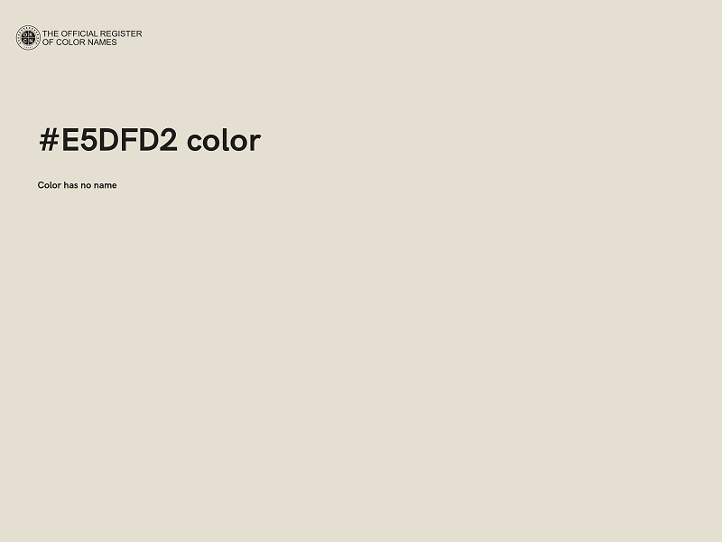 #E5DFD2 color image