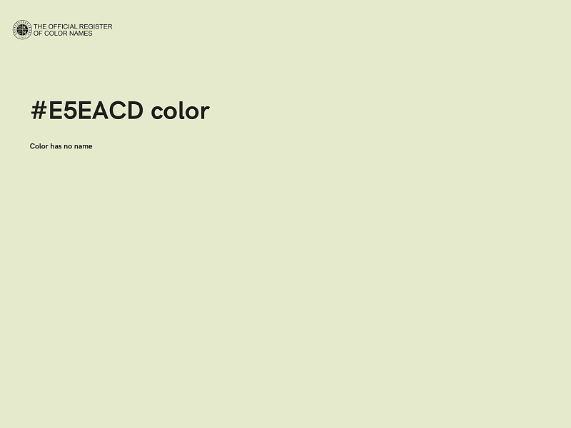 #E5EACD color image