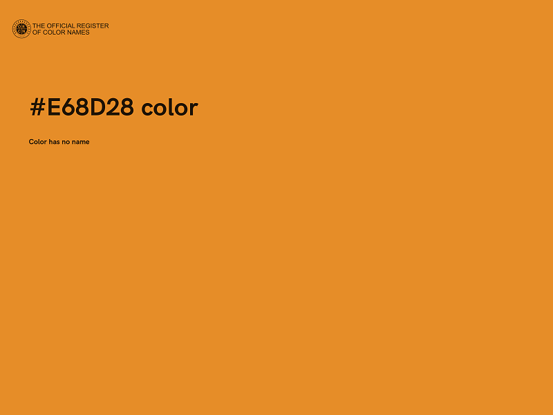 #E68D28 color image