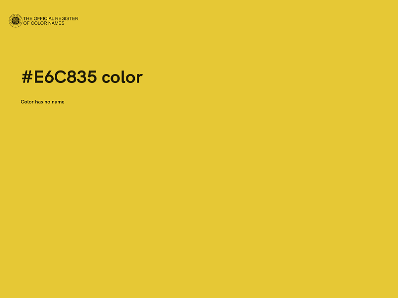 #E6C835 color image