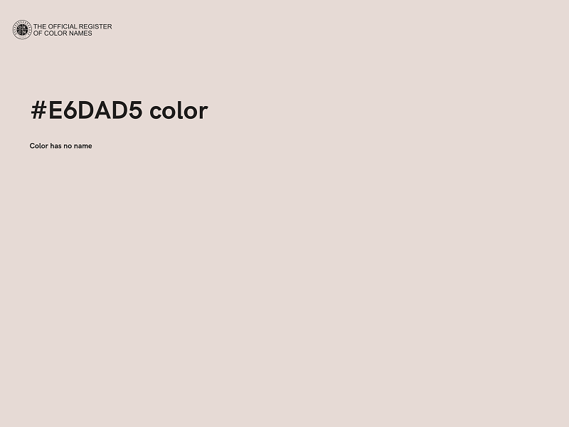 #E6DAD5 color image