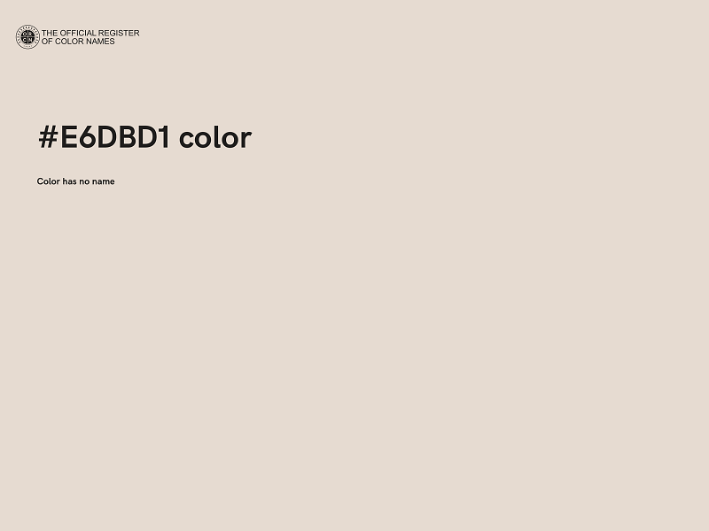 #E6DBD1 color image