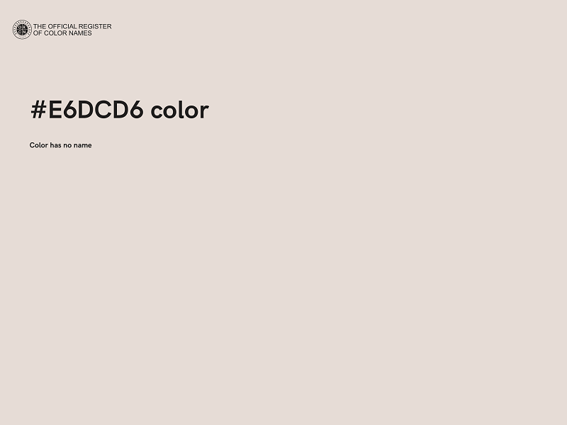 #E6DCD6 color image
