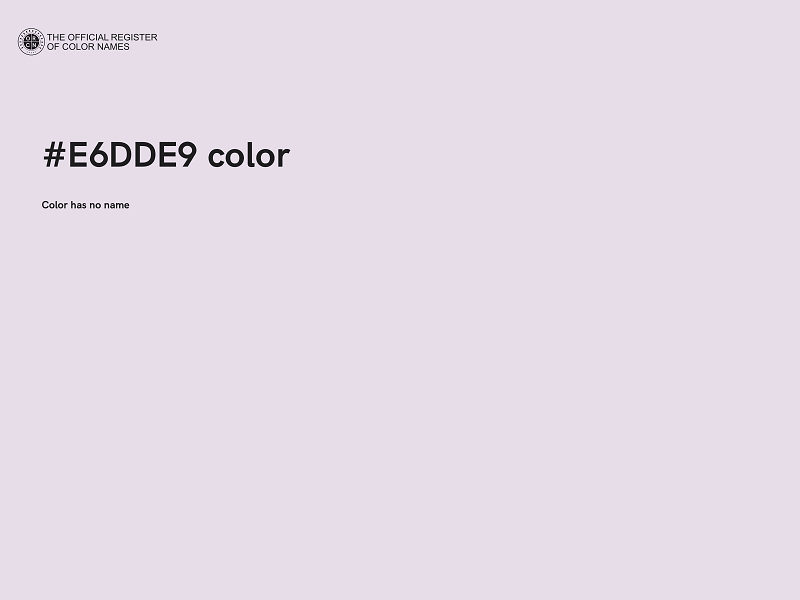 #E6DDE9 color image