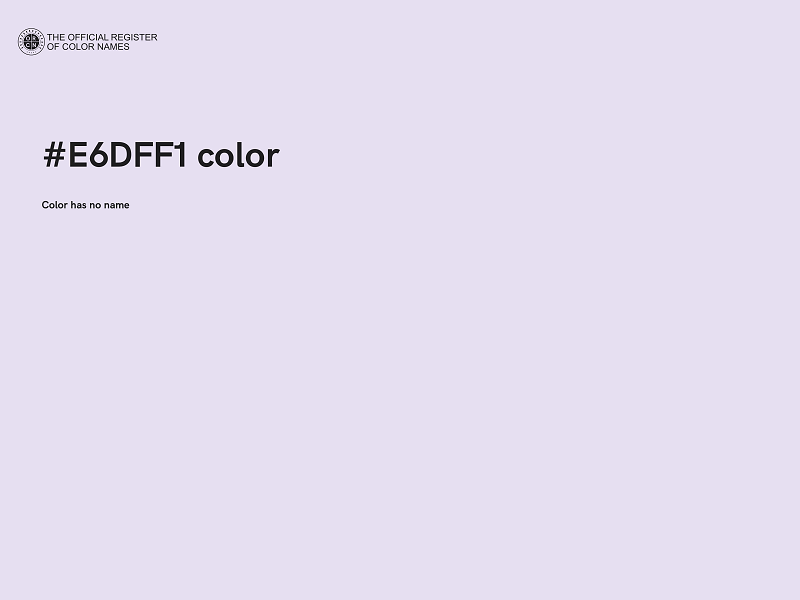 #E6DFF1 color image