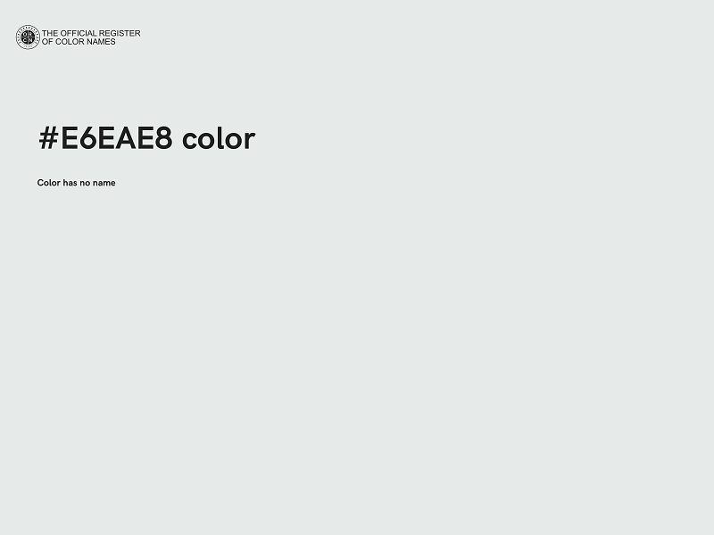 #E6EAE8 color image