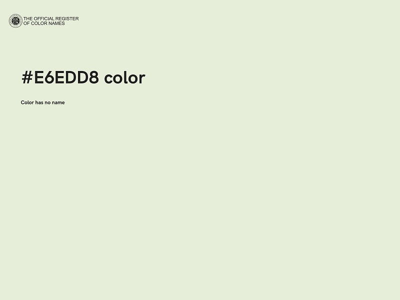 #E6EDD8 color image