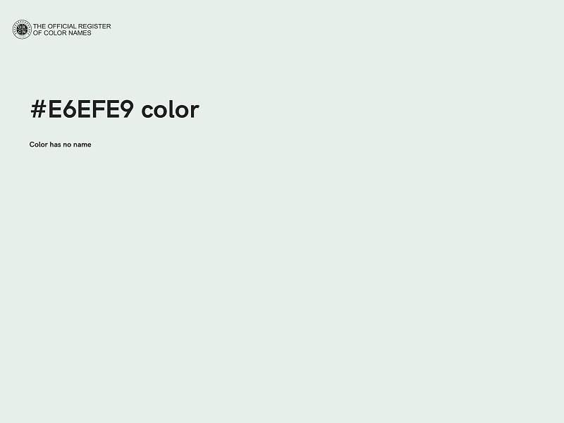 #E6EFE9 color image