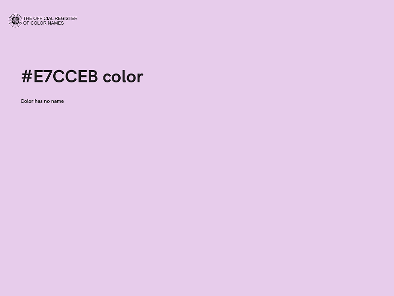 #E7CCEB color image