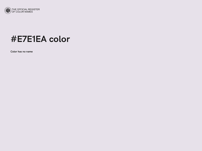 #E7E1EA color image