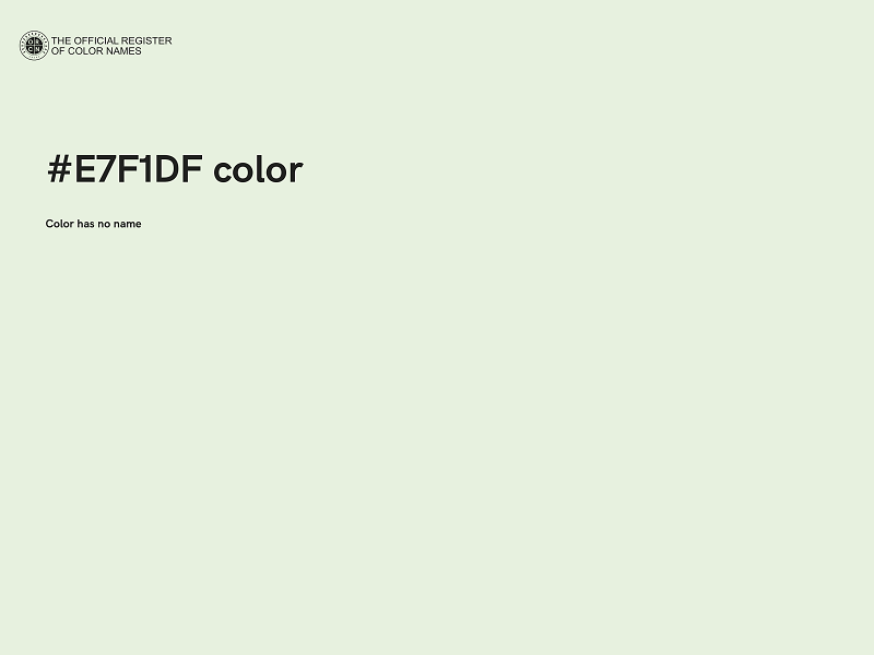 #E7F1DF color image