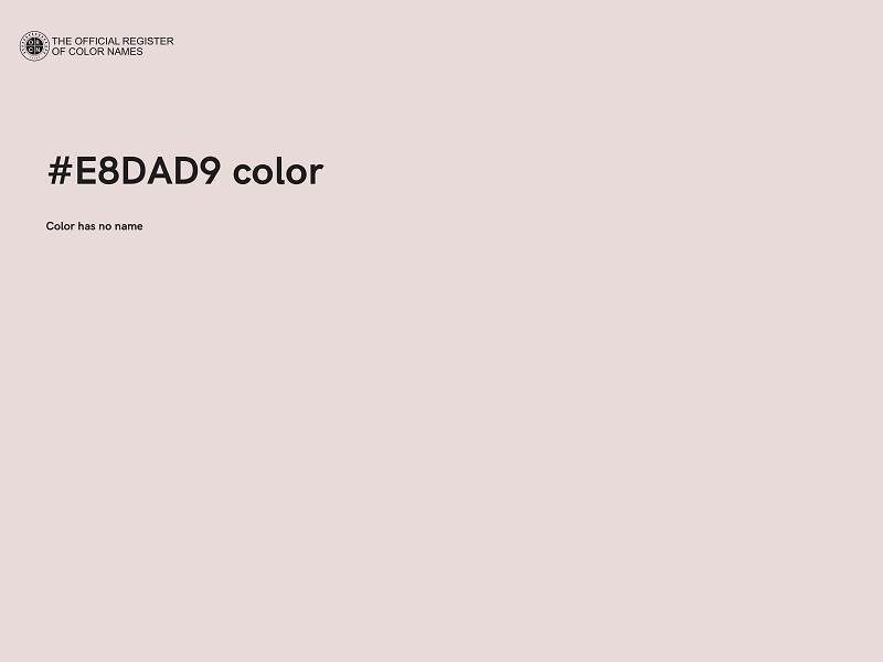 #E8DAD9 color image