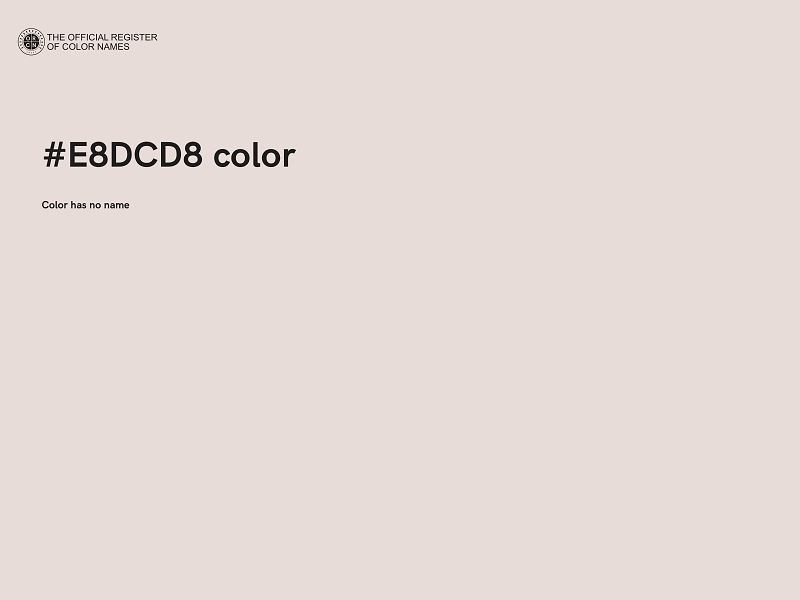 #E8DCD8 color image