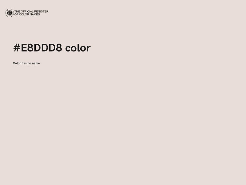 #E8DDD8 color image