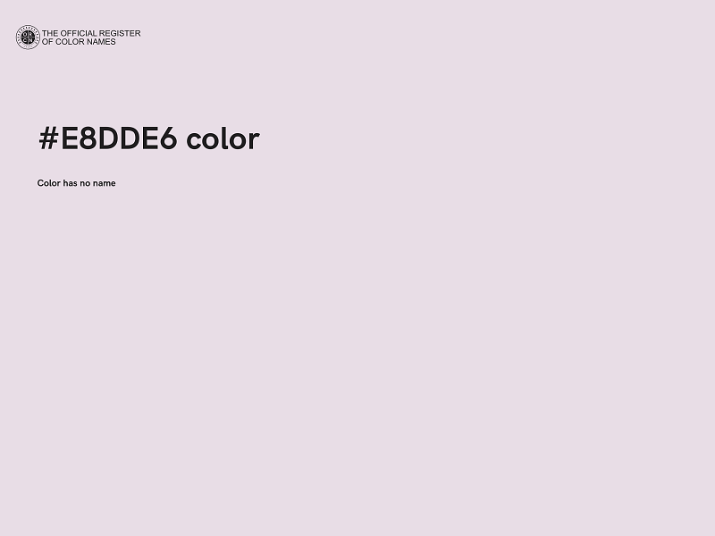 #E8DDE6 color image
