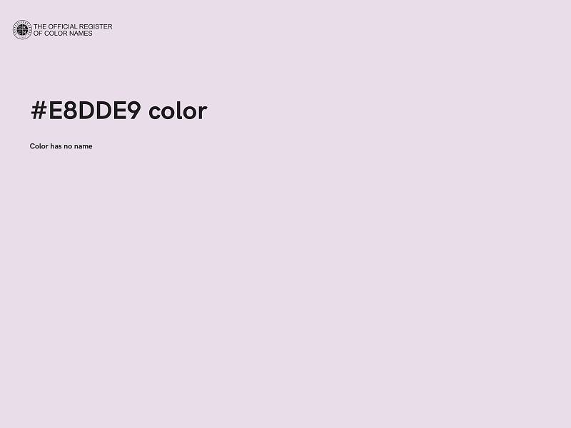 #E8DDE9 color image