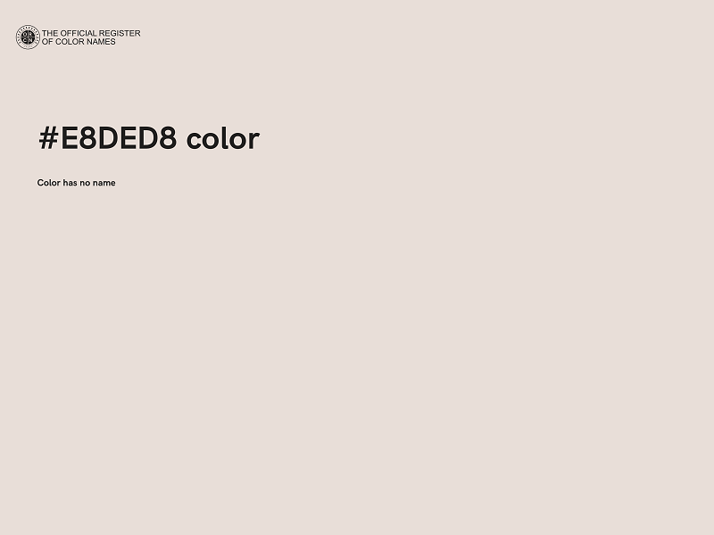 #E8DED8 color image