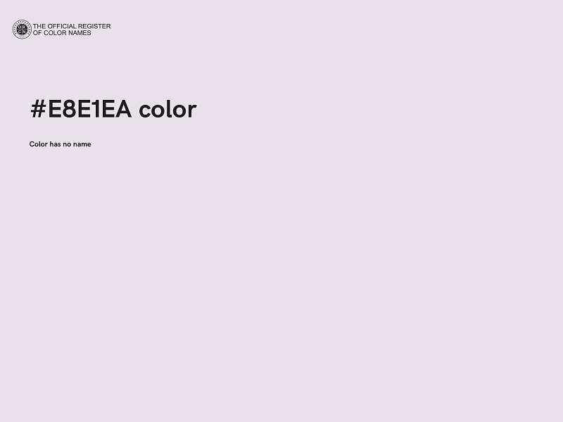 #E8E1EA color image