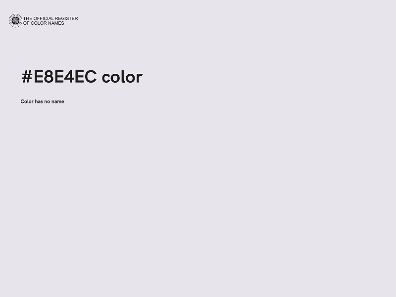 #E8E4EC color image