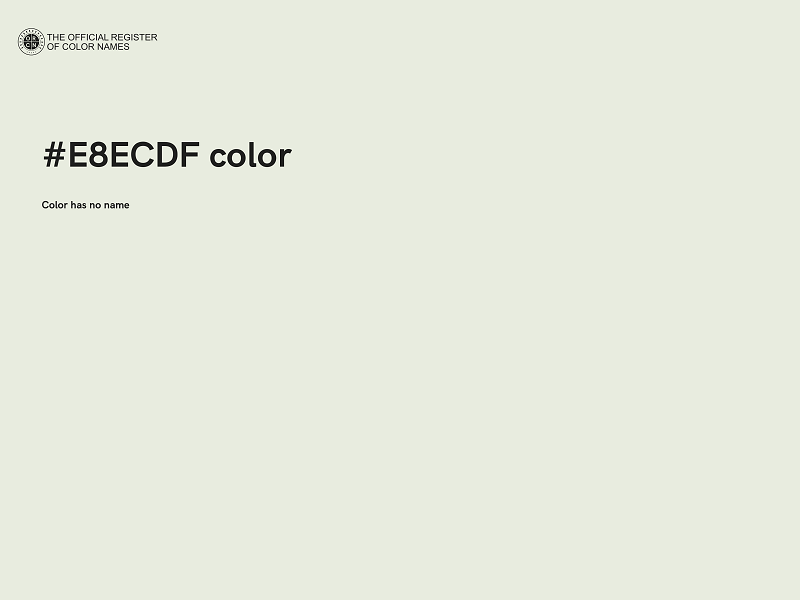 #E8ECDF color image
