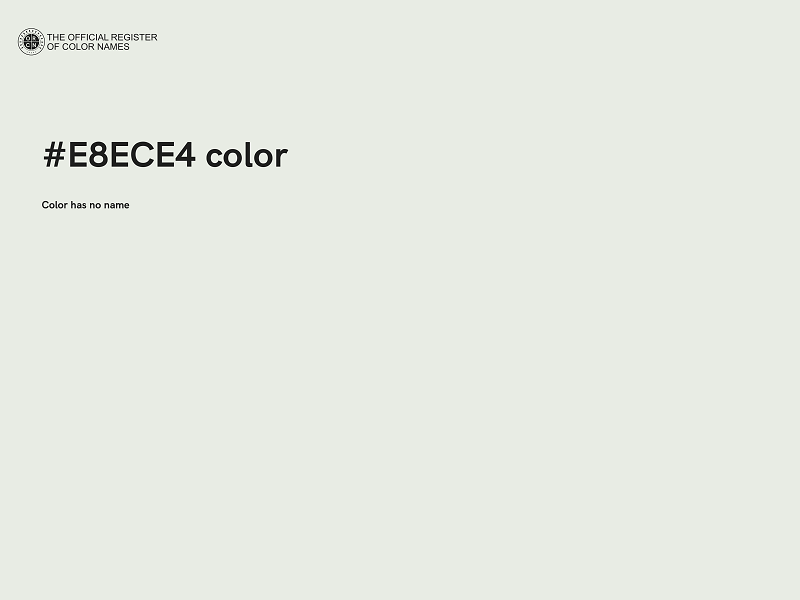 #E8ECE4 color image