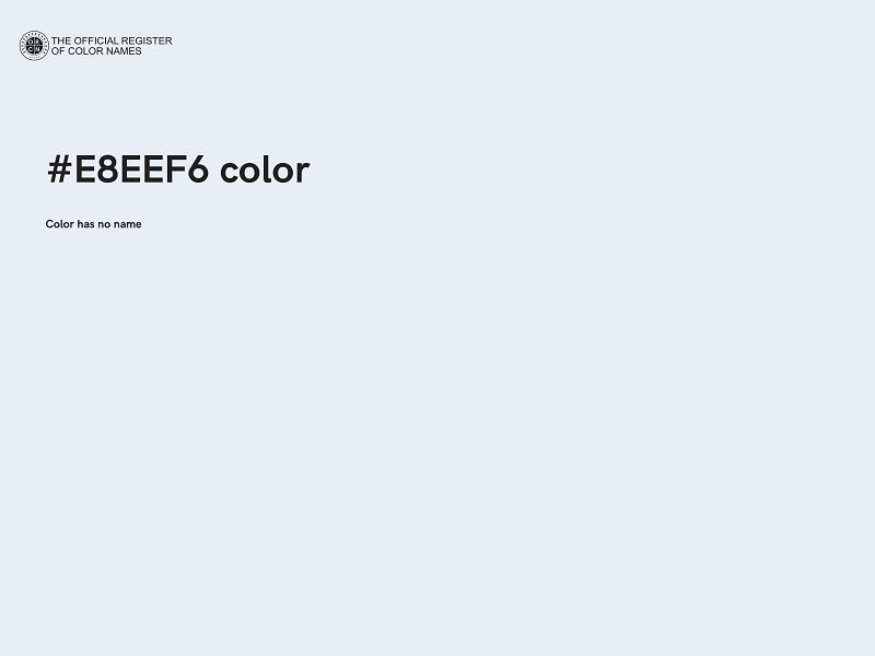 #E8EEF6 color image