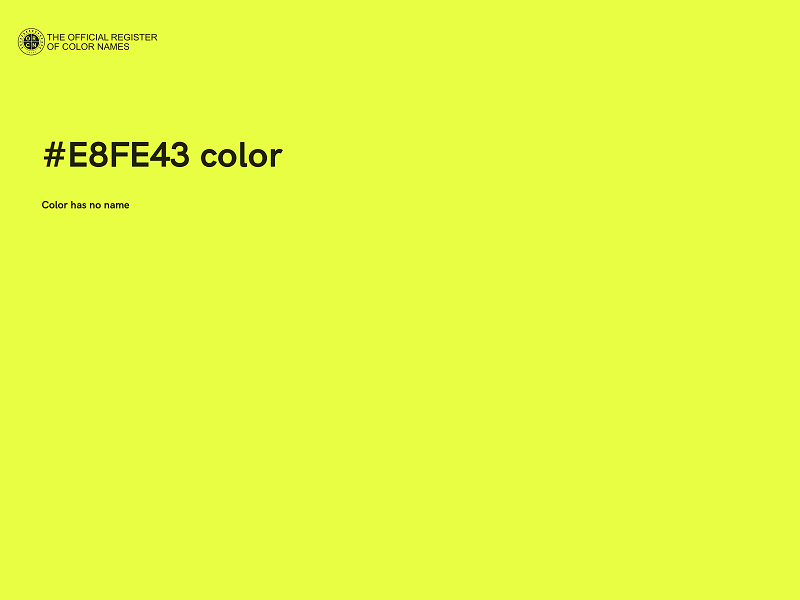 #E8FE43 color image
