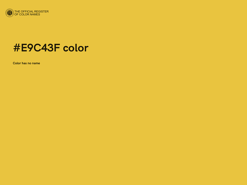 #E9C43F color image