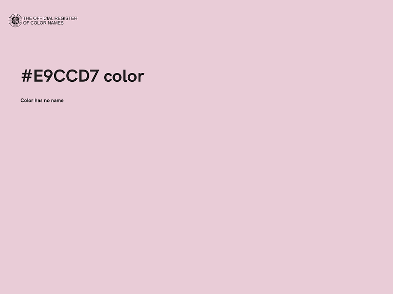 #E9CCD7 color image