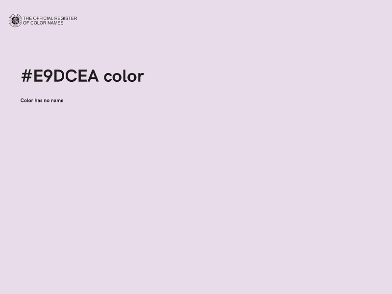 #E9DCEA color image
