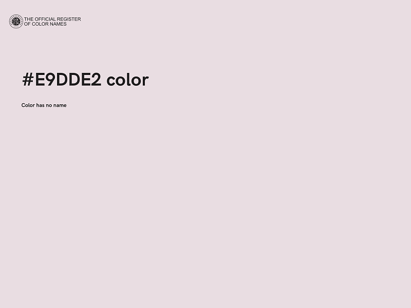 #E9DDE2 color image