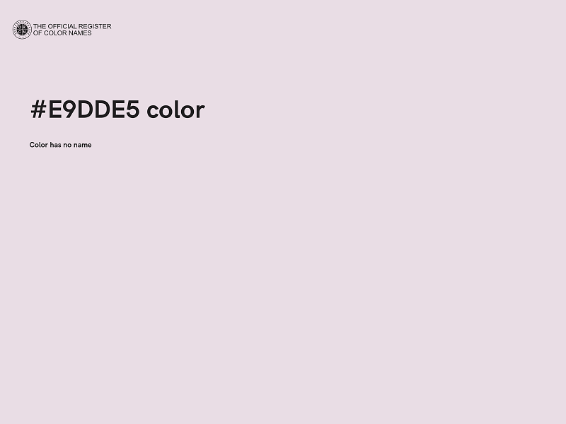 #E9DDE5 color image