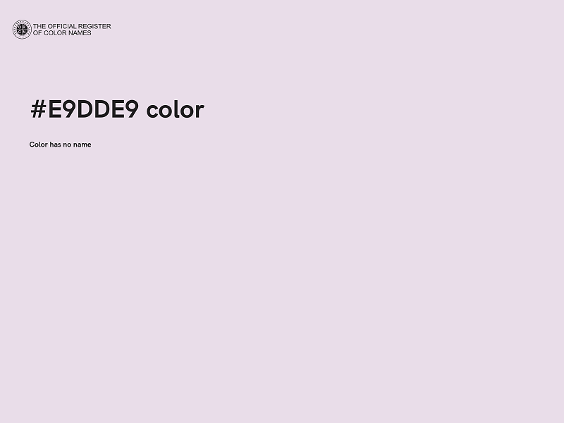#E9DDE9 color image