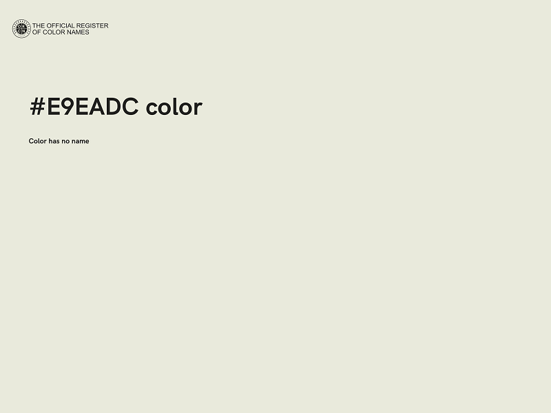 #E9EADC color image