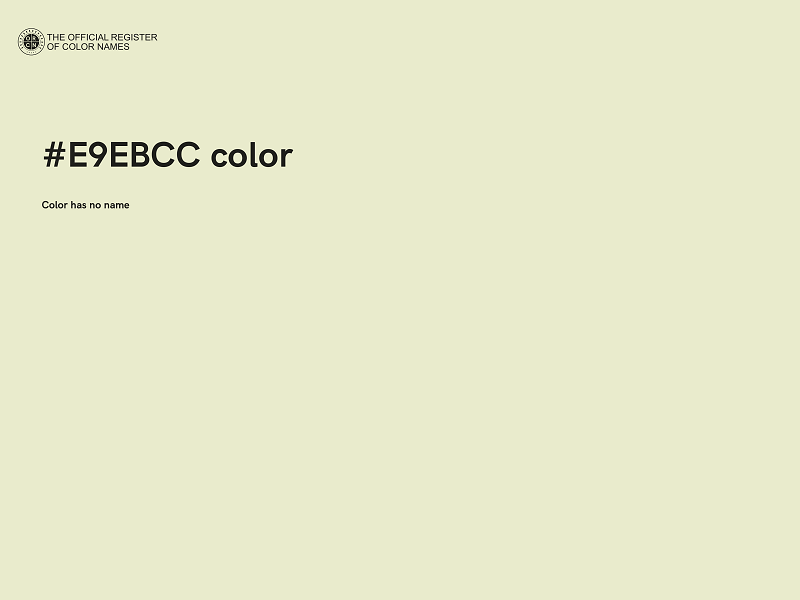 #E9EBCC color image
