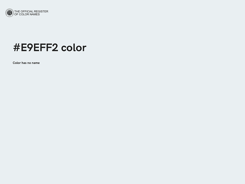 #E9EFF2 color image