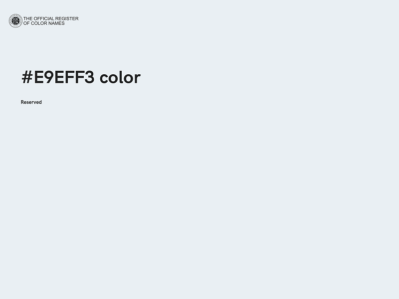 #E9EFF3 color image
